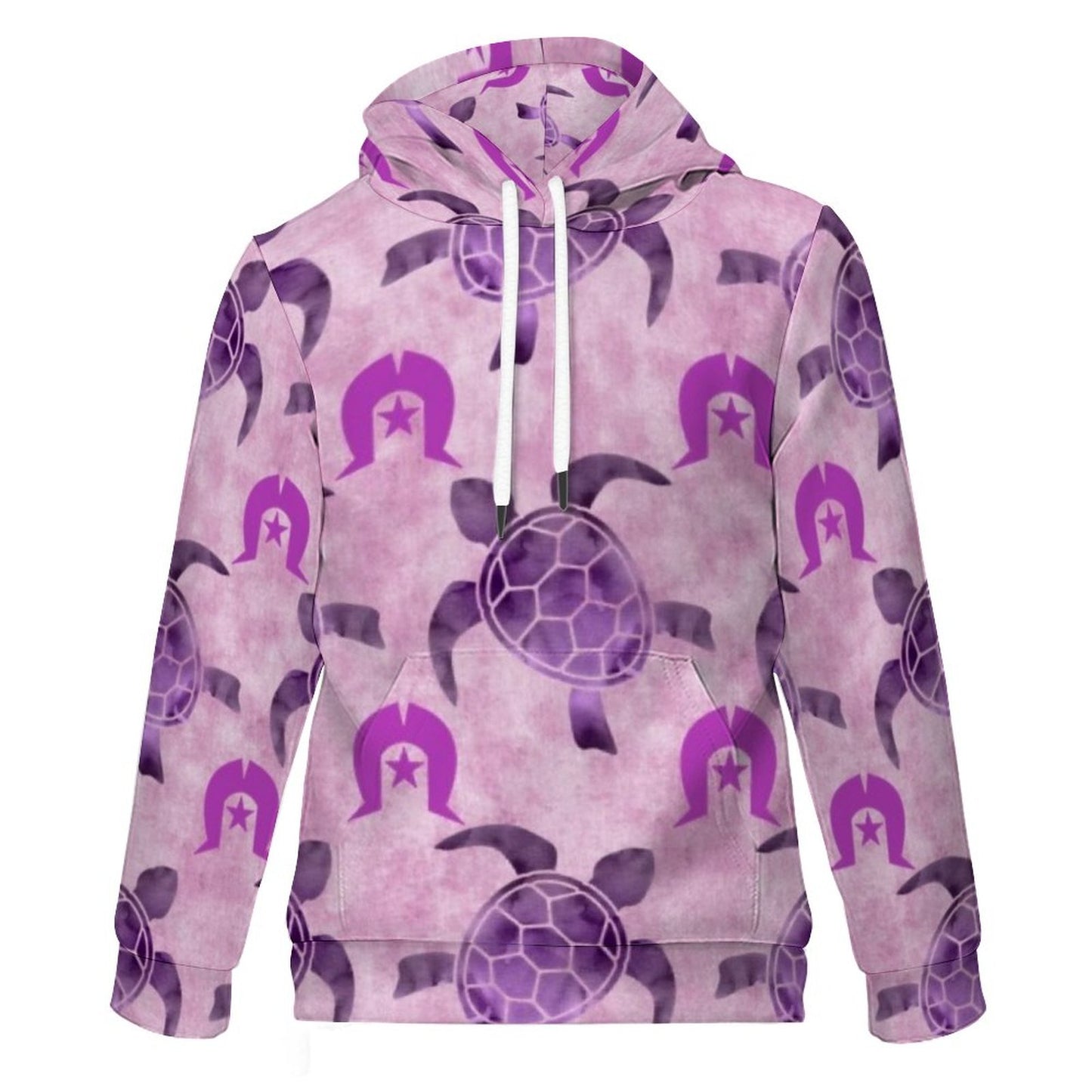 Purple Turtle Pattern on Children's Hoodie