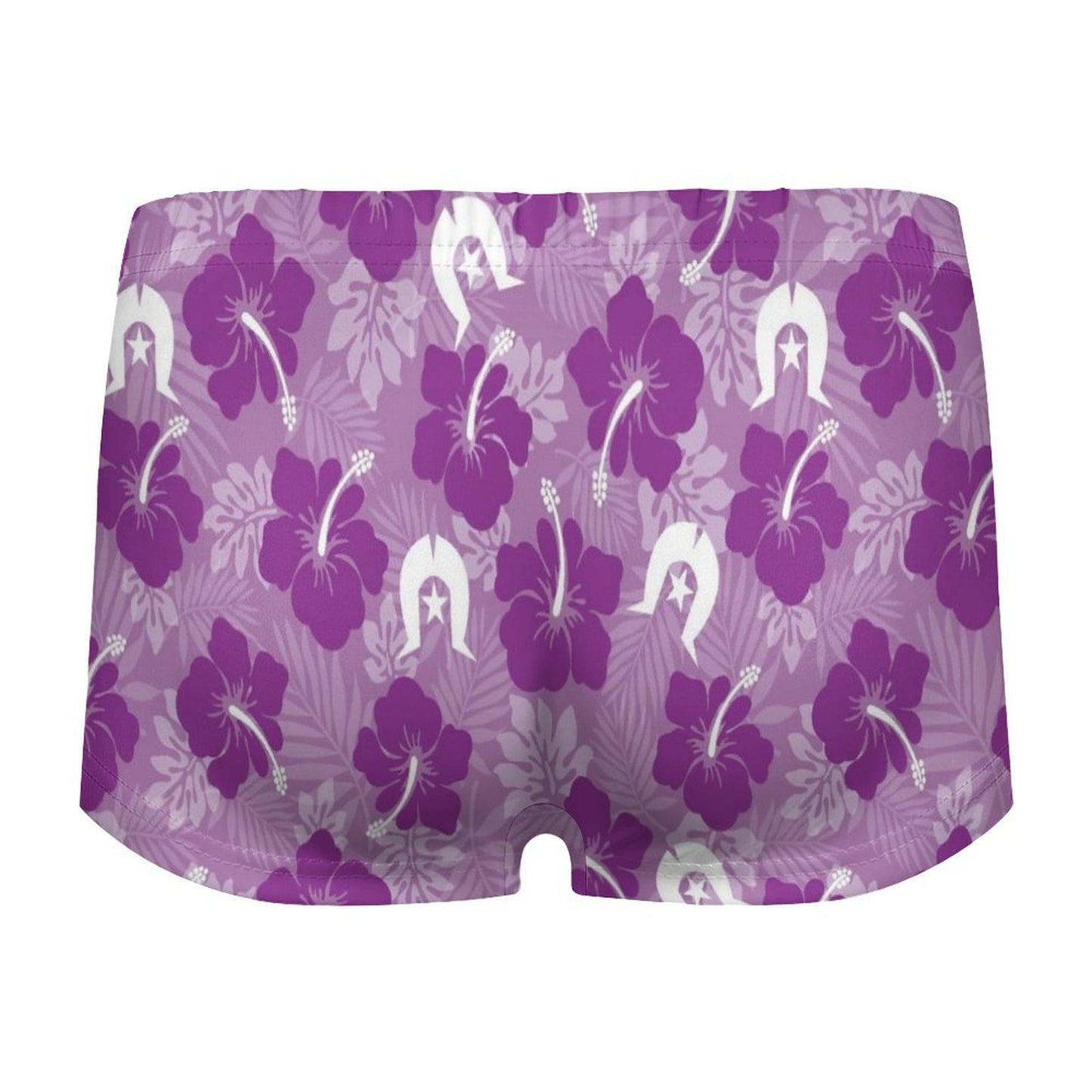 Hibiscus flowers with Dhari (Royal purple) on 180gsm Women's Boxer Briefs