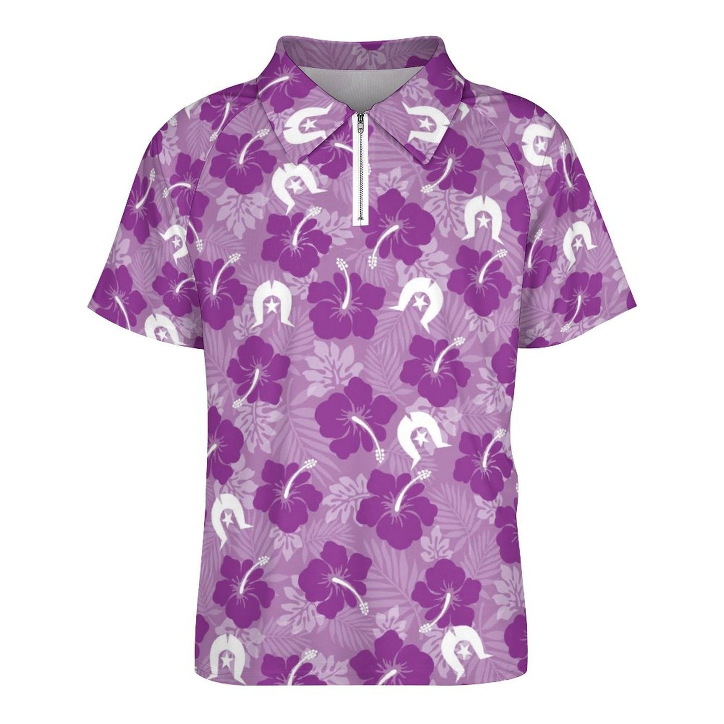 Hibiscus flowers with Dhari (Royal purple) on Short Sleeved Sportswear Men's T Shirt