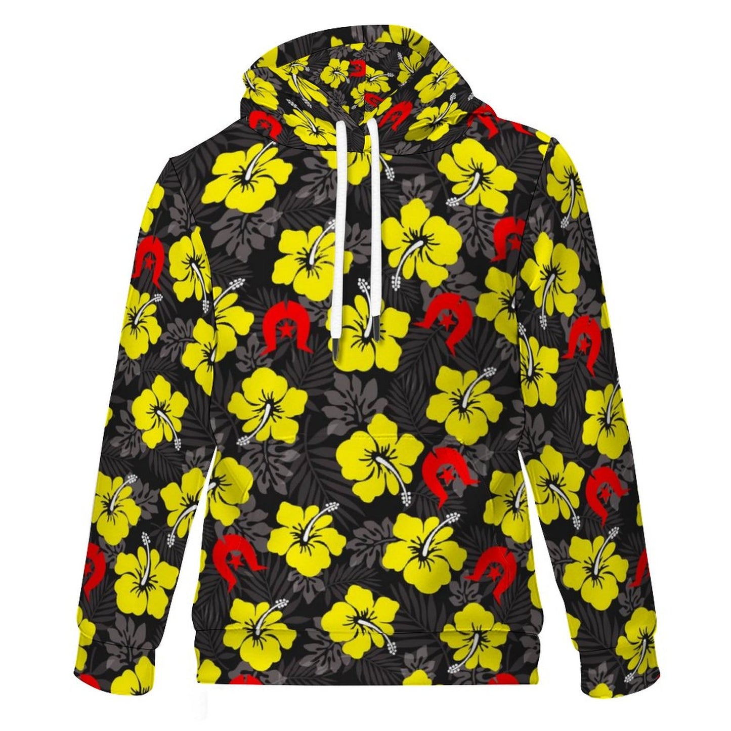 Royal yellow Hibiscus with Red Dhari on Children's Hoodie