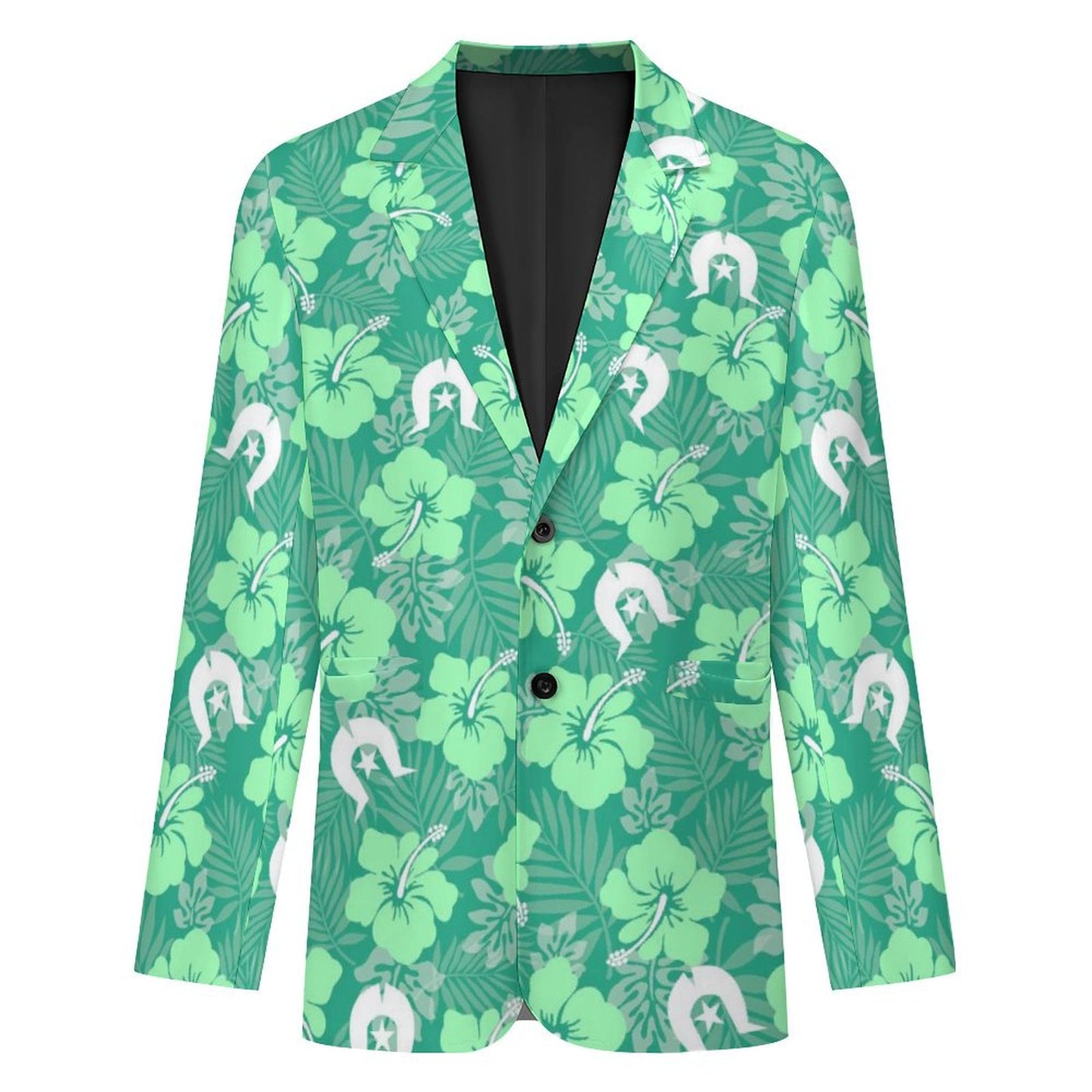 Hibiscus flowers with Dhari (Royal mint) on Men's Blazer