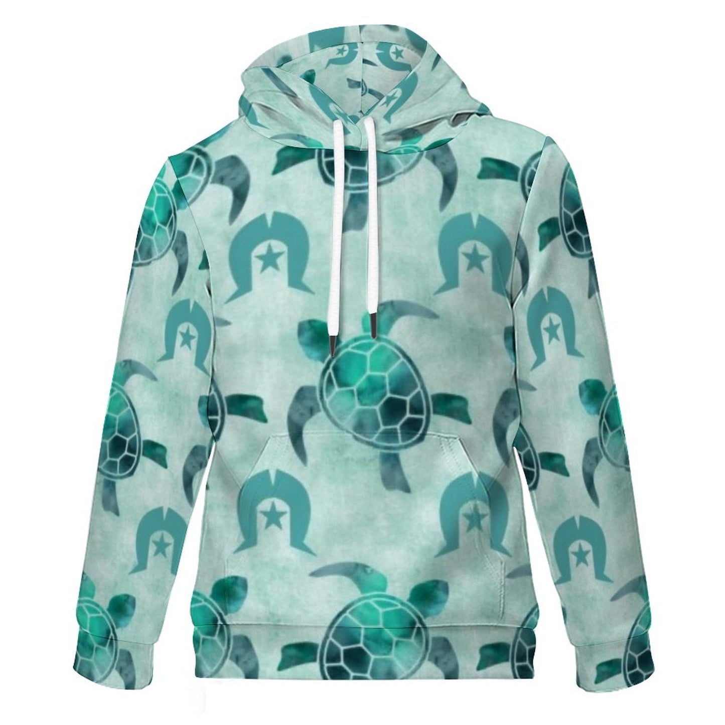 Aqua Turtle Pattern on Children's Hoodie