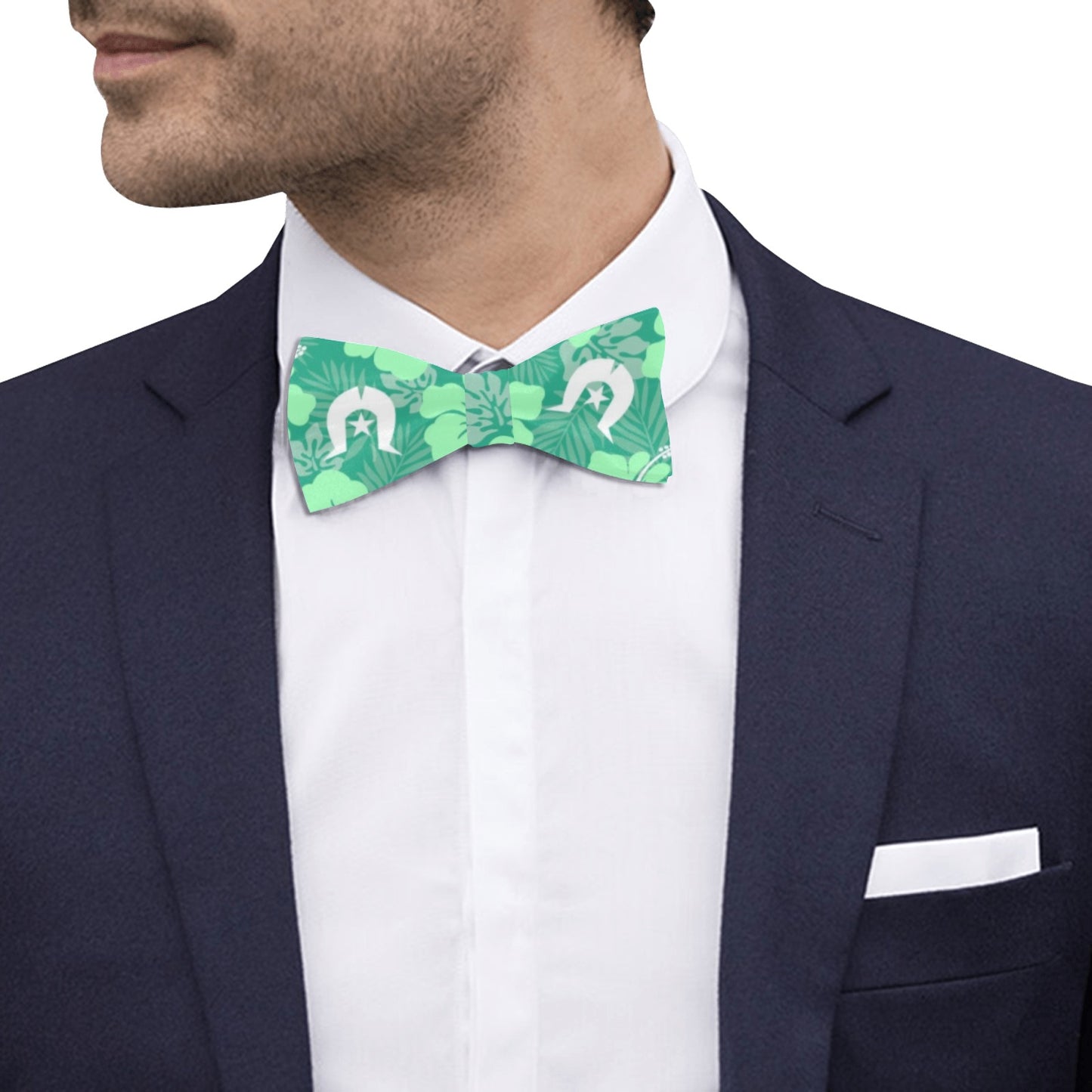 Hibiscus flowers with Dhari (Royal mint) on Men's Bowtie