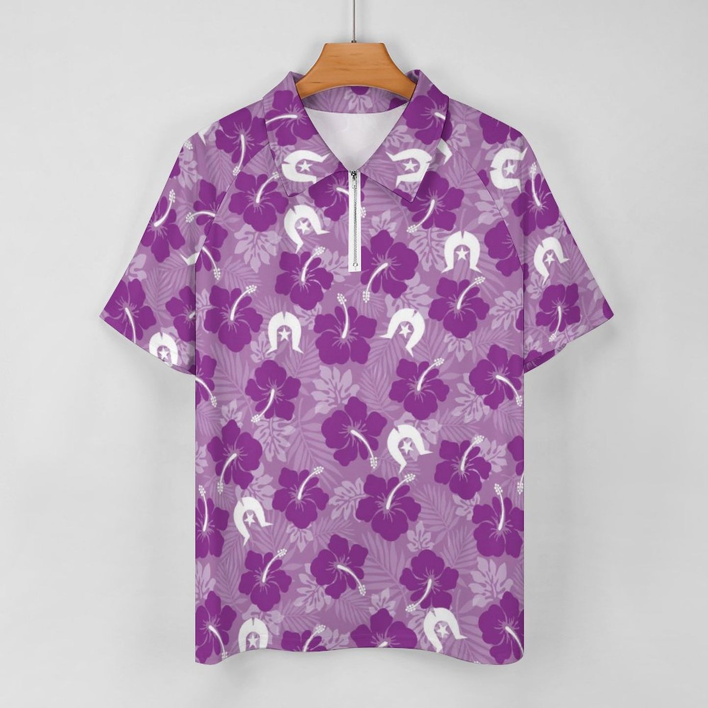 Hibiscus flowers with Dhari (Royal purple) on Short Sleeved Sportswear Men's T Shirt