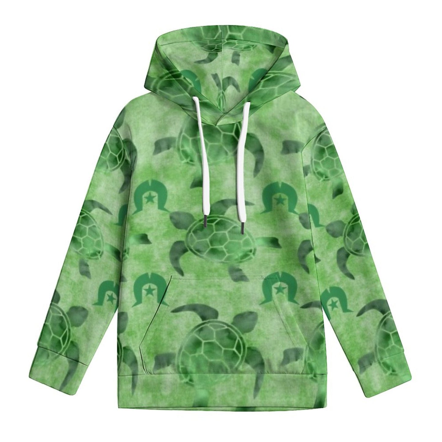 Green Turtle Pattern on Youth's Hoodie