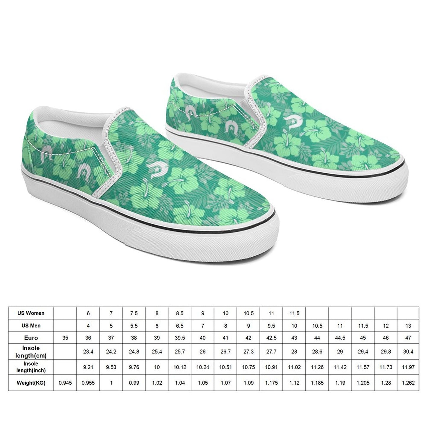 Hibiscus flowers with Dhari (Royal mint) on Canvas Shoes for Teenagers