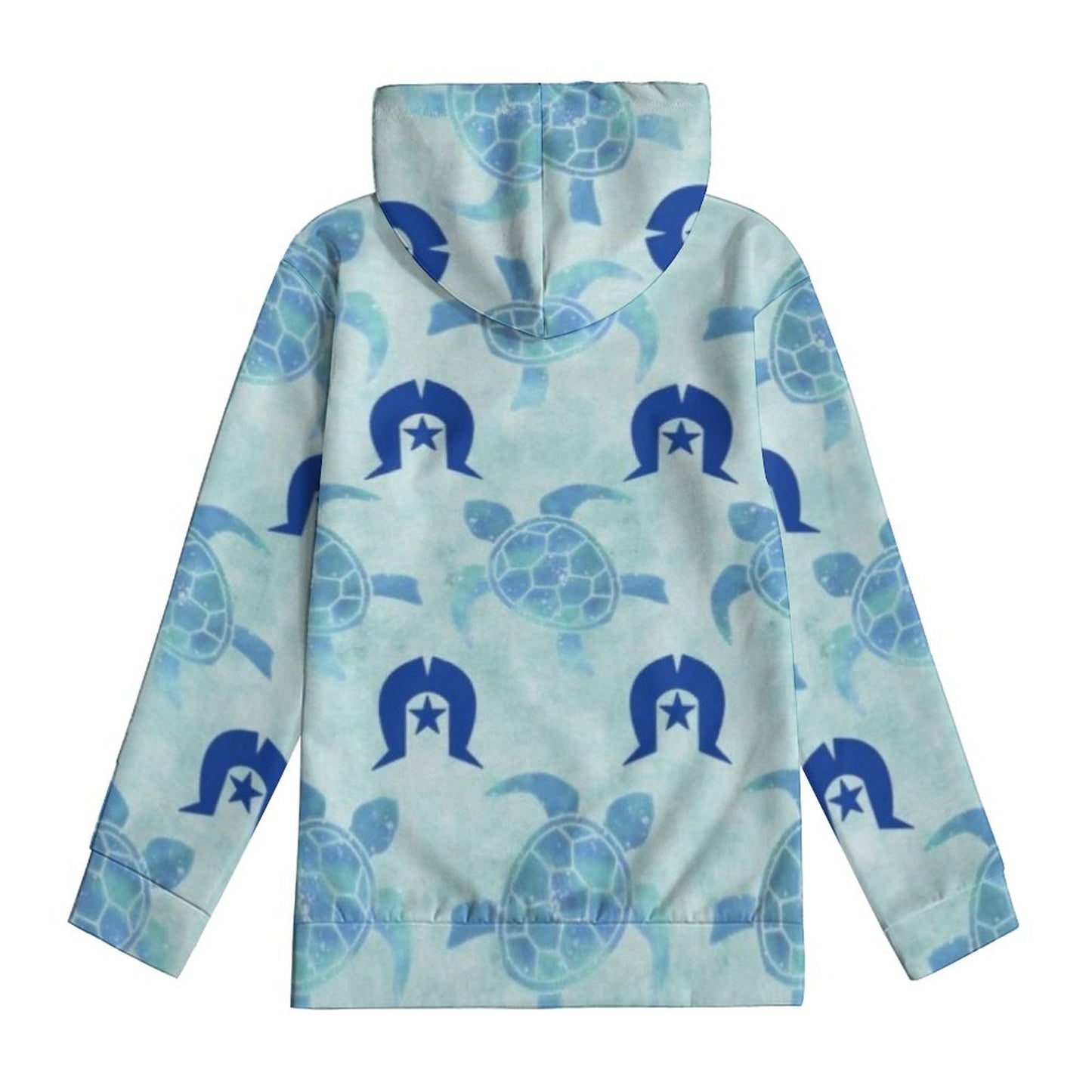 Blue Turtle Pattern on Youth's Hoodie