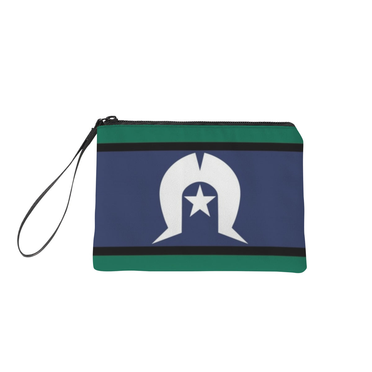 Torres Strait Flag on Carry-All Pouch 7''x5''