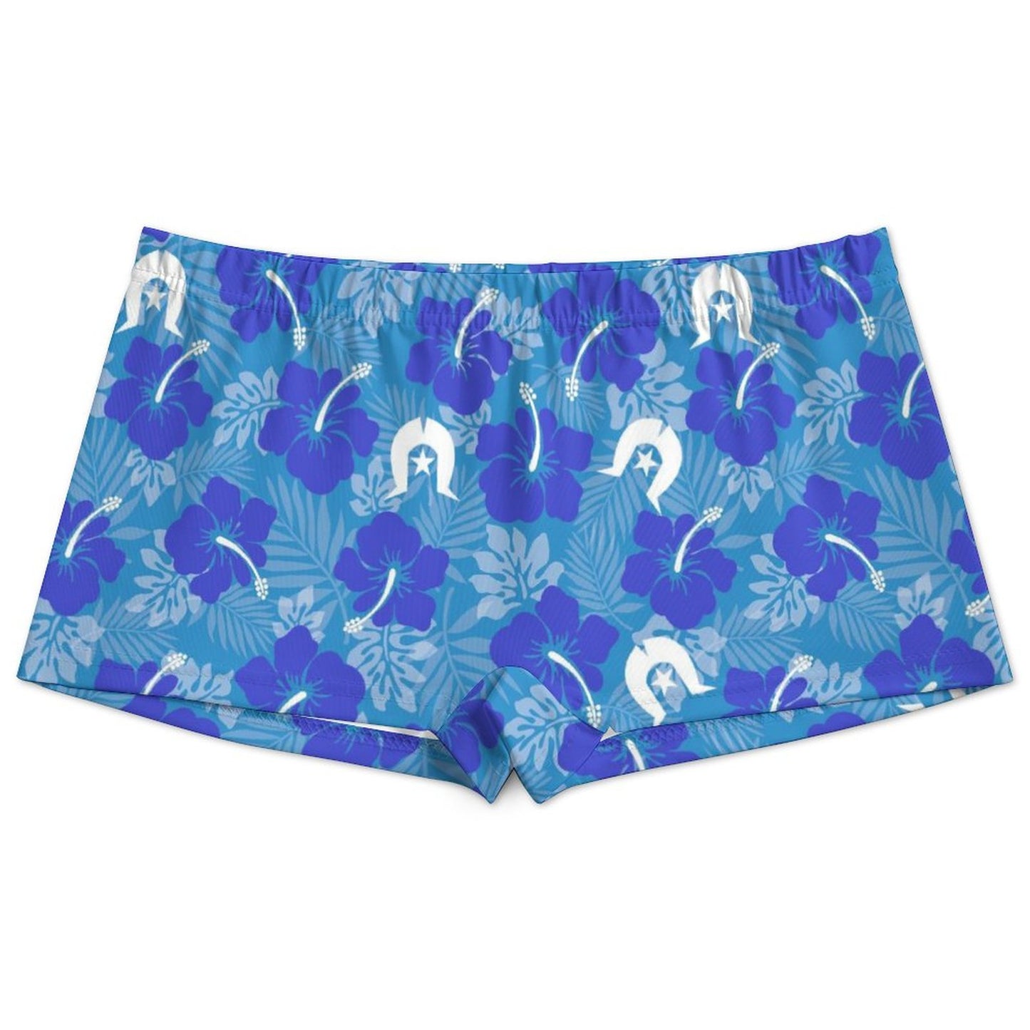 Hibiscus flowers with Dhari (Royal blue) on180gsm Women's Boxer Briefs