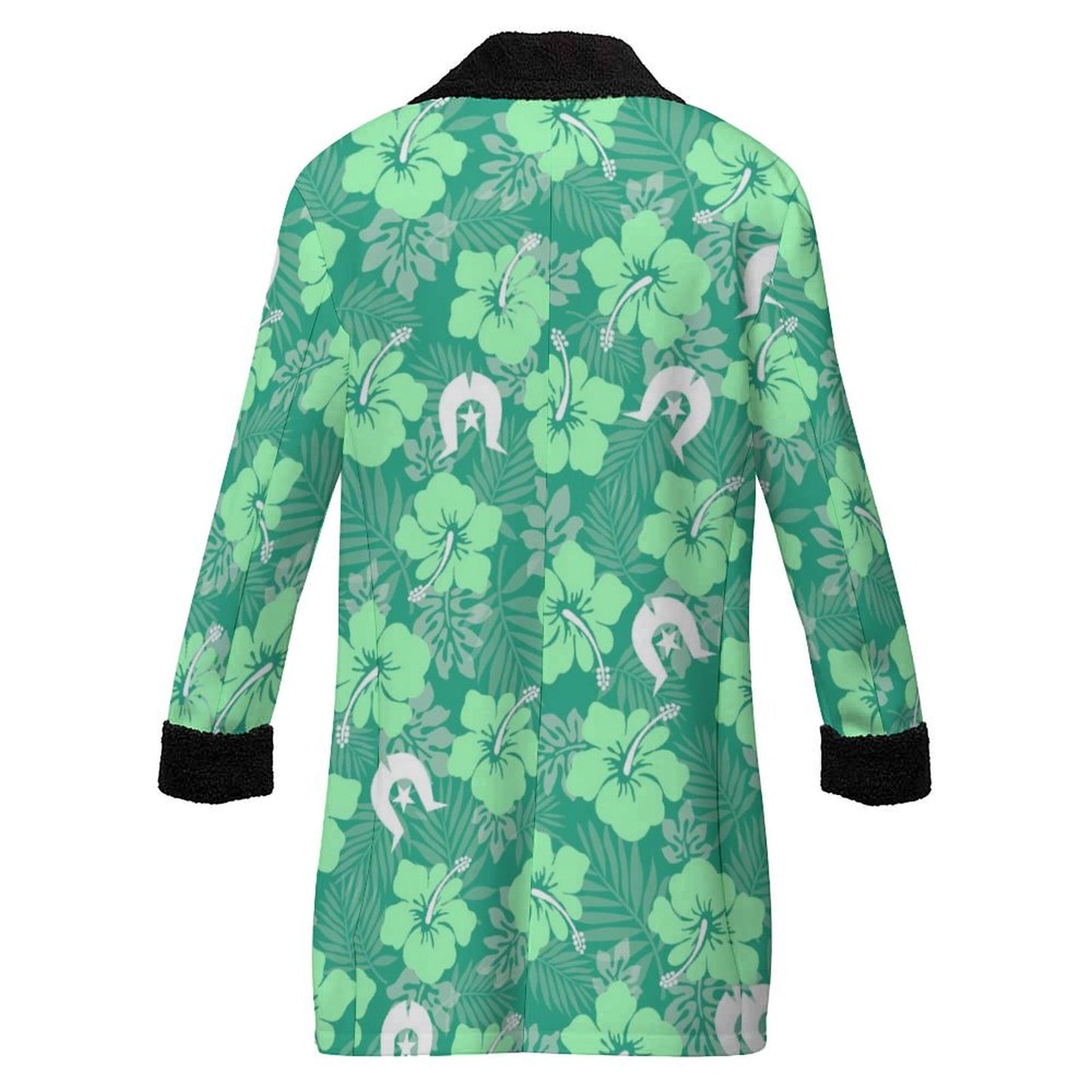 Hibiscus flowers with Dhari (Royal mint) on Men's Double Breasted Coat