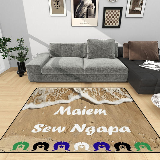Maiem / Sew Ngapa / Welcome and Dhari on Small Area Rug Floor Carpet