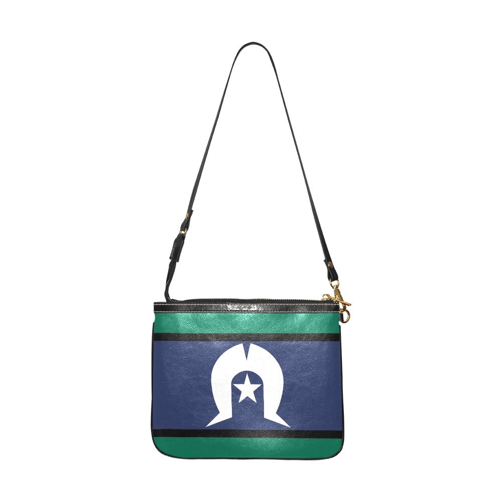 Torres Strait Flag on Small Shoulder Bag