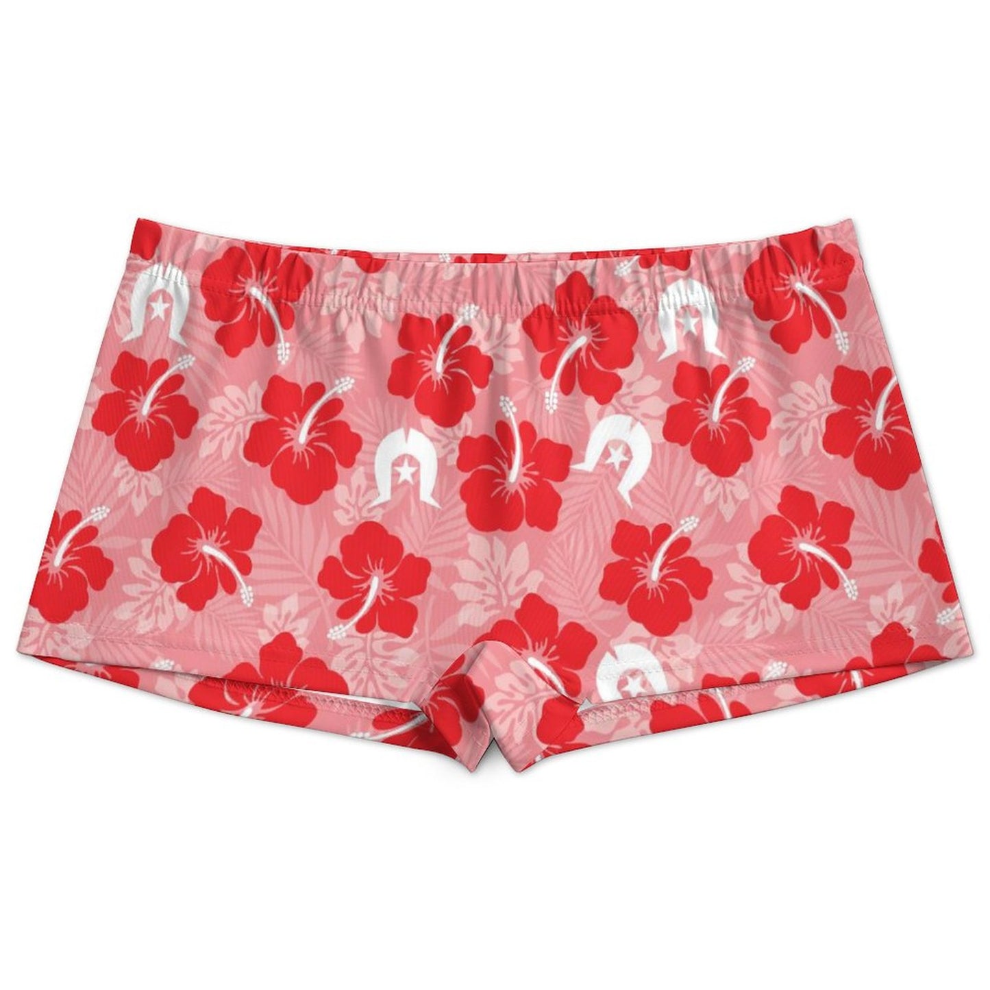 Hibiscus flowers with Dhari (Royal Pink) on180gsm Women's Boxer Briefs