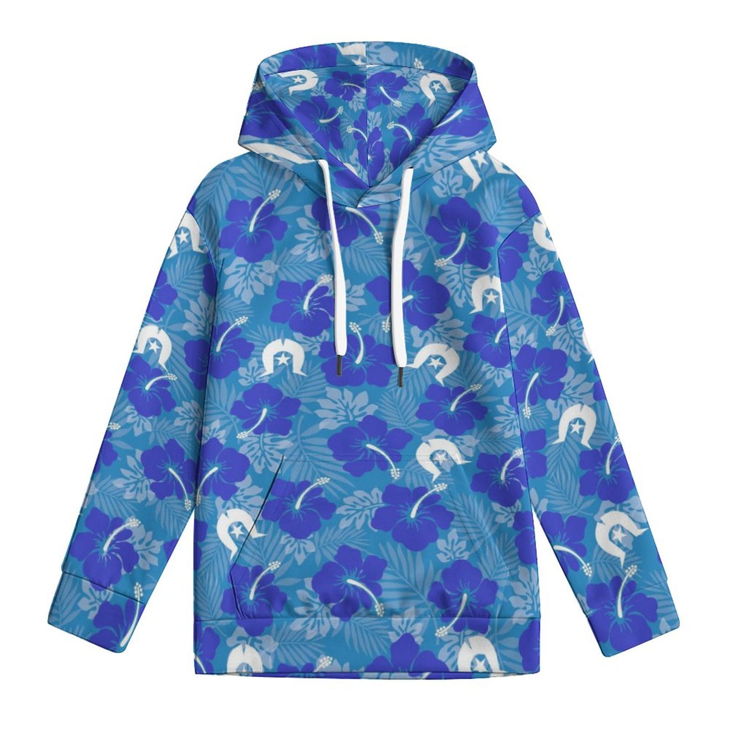 Hibiscus flowers with Dhari (Royal blue) on Youth's Hoodie