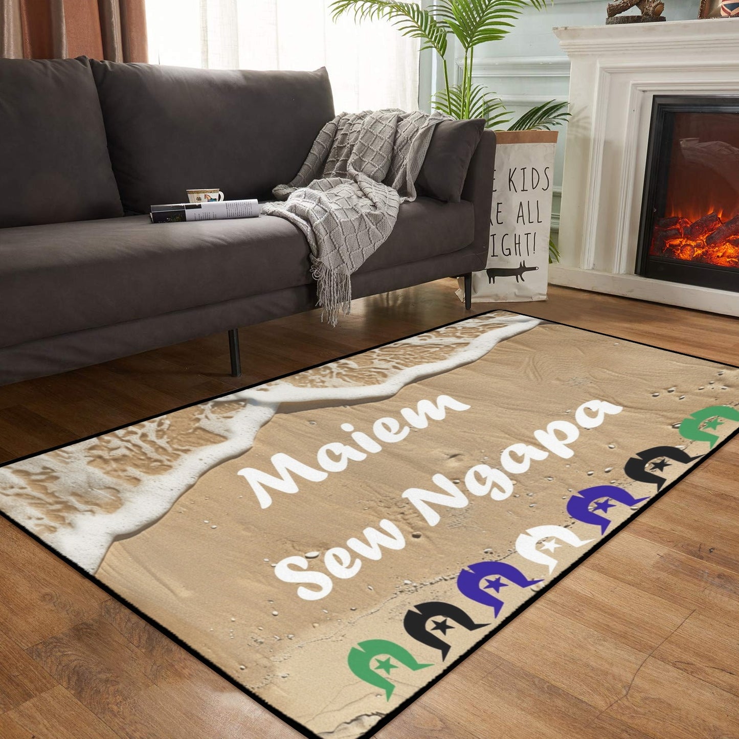 Maiem / Sew Ngapa / Welcome and Dhari on Doormat (90x61cm) (Set of 3)