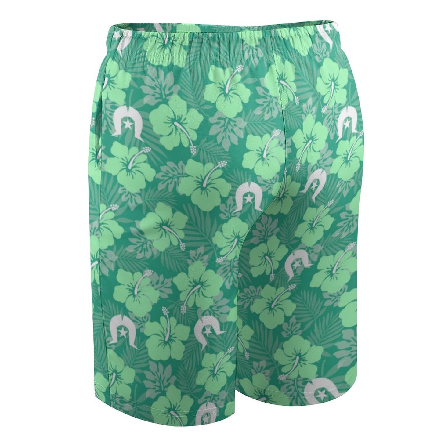 Hibiscus flowers with Dhari (Royal mint) on Kid's Beach Pants