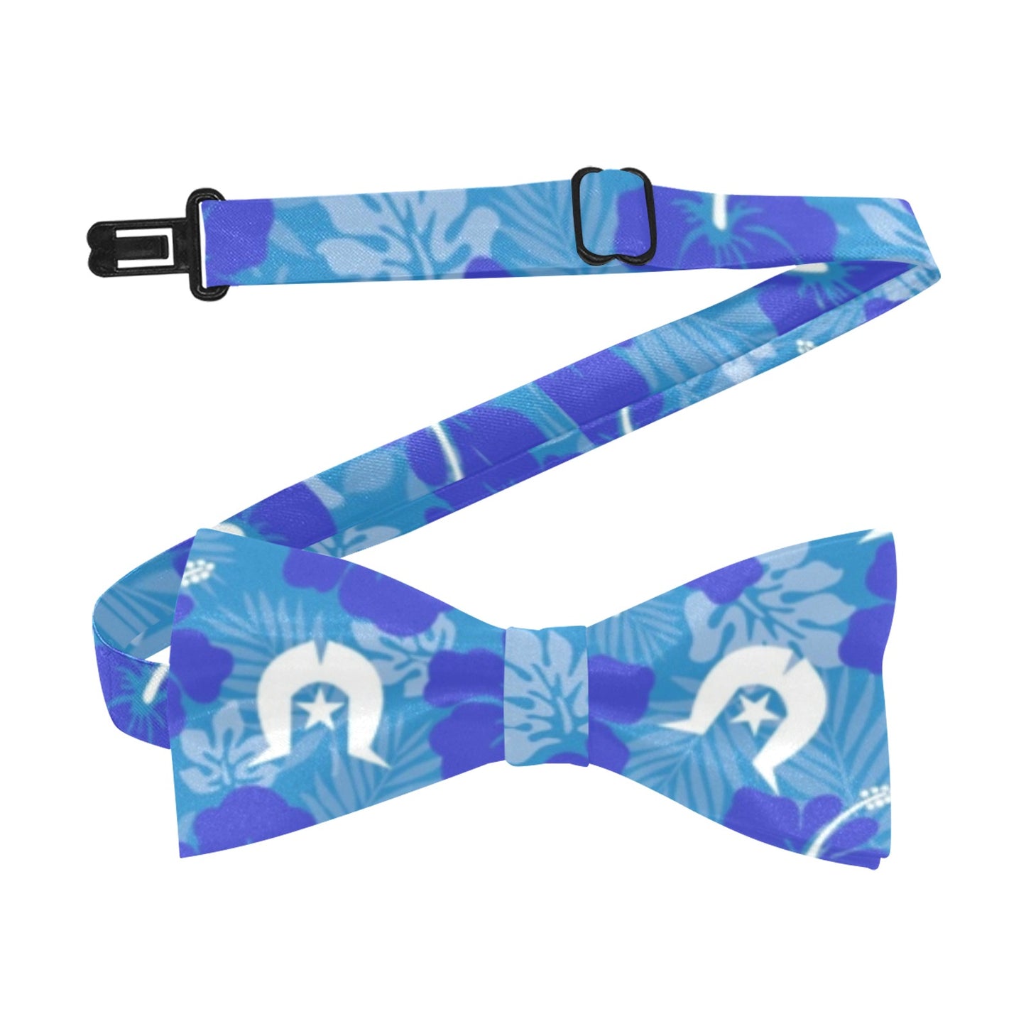 Hibiscus flowers with Dhari (Royal blue) on Men's Bowtie