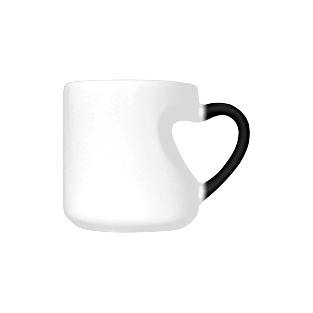 Aboriginal flag with LOVE on Heart-shaped Morphing Mug
