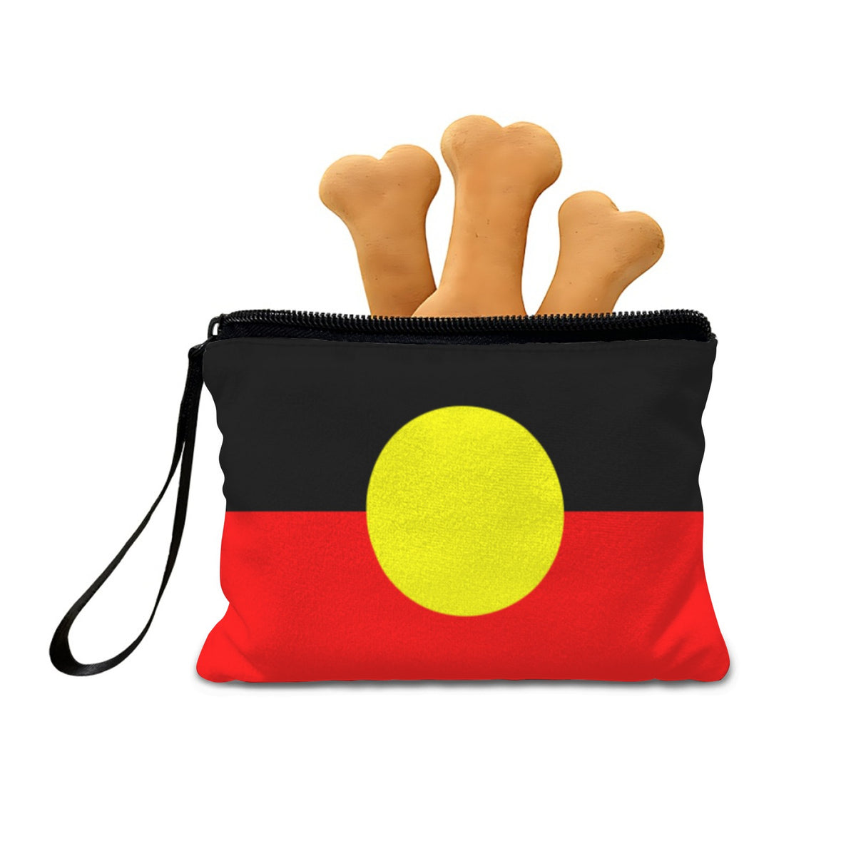 Aboriginal flag on Carry-All Pouch 7''x5''