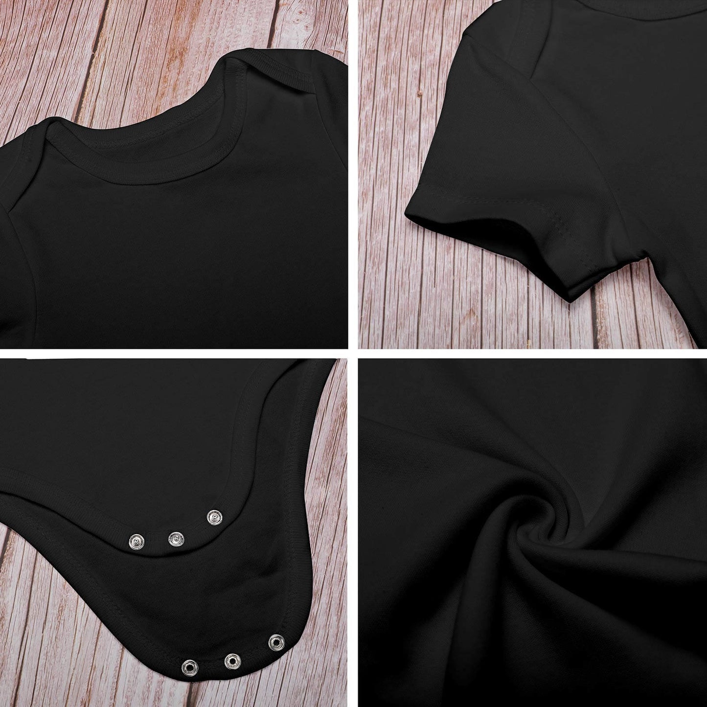 Gold coloured Dhari on Short Sleeve Baby Romper