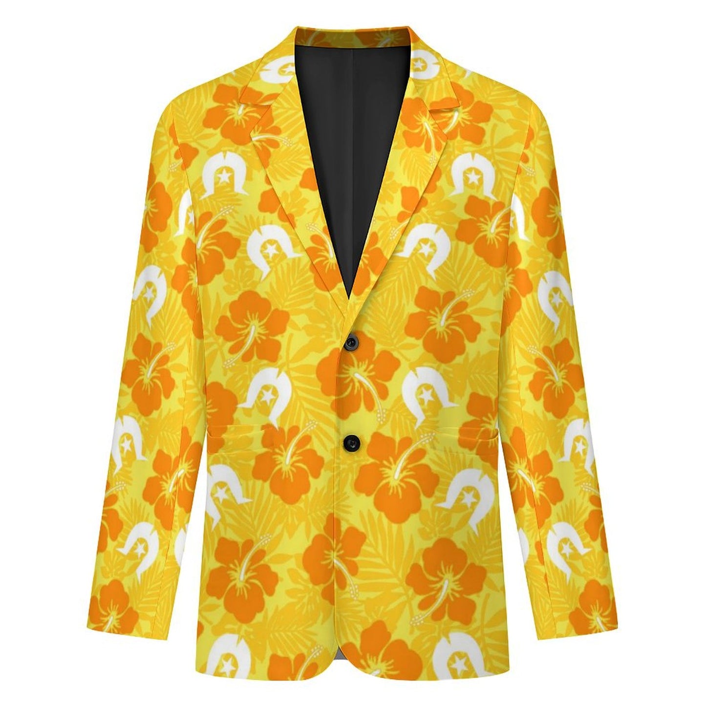 Hibiscus flowers with Dhari (Gold) on Men’s Blazer