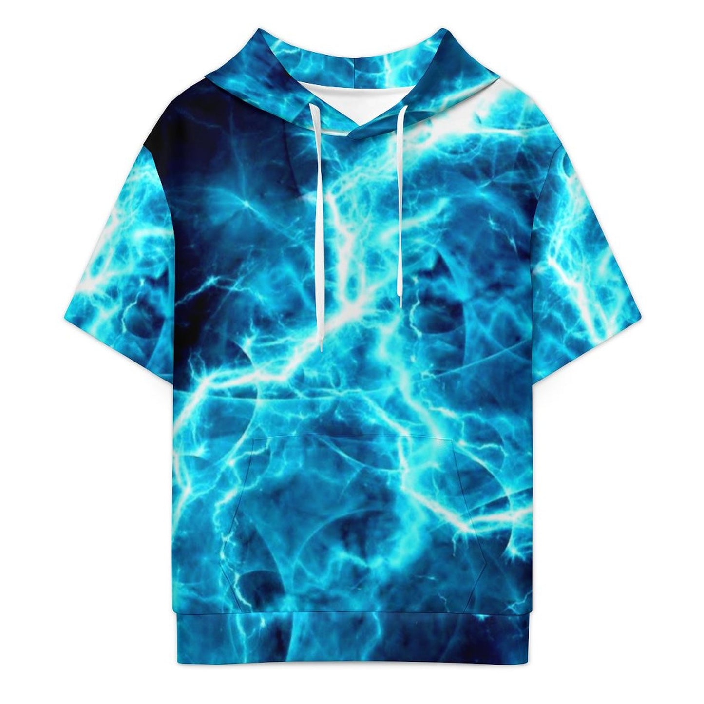 Lightning on 220gsm Short Sleeve Hoodie