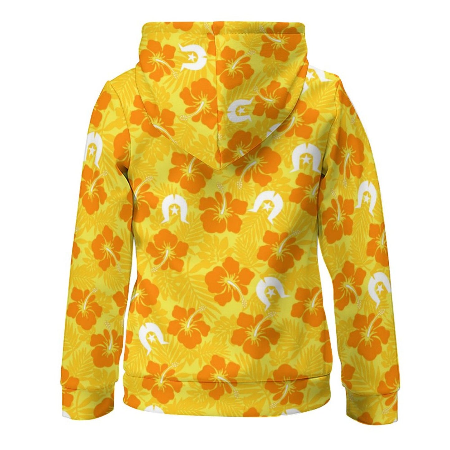 Hibiscus flowers with Dhari (Gold) on Children's Hoodie