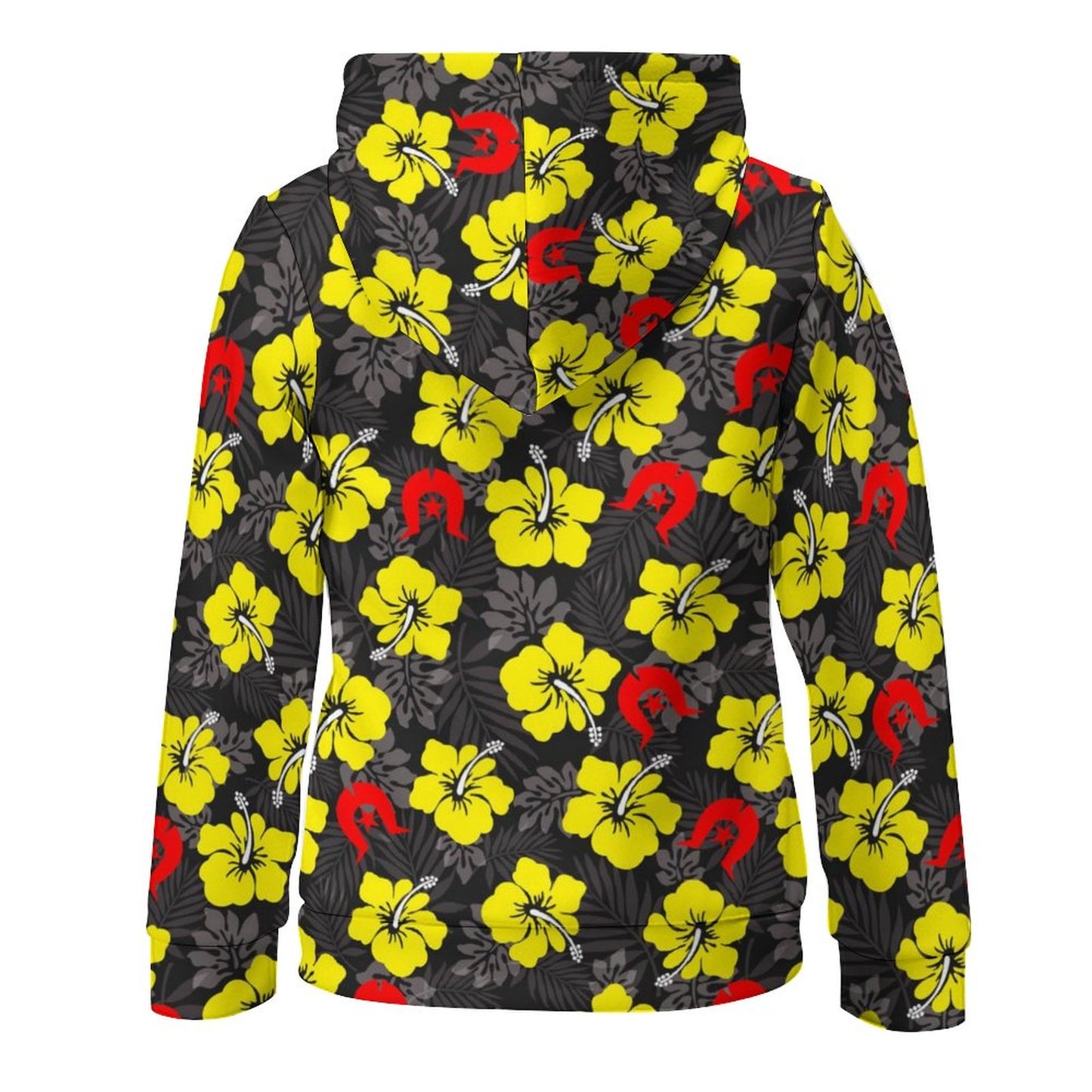 Royal yellow Hibiscus with Red Dhari on Children's Hoodie