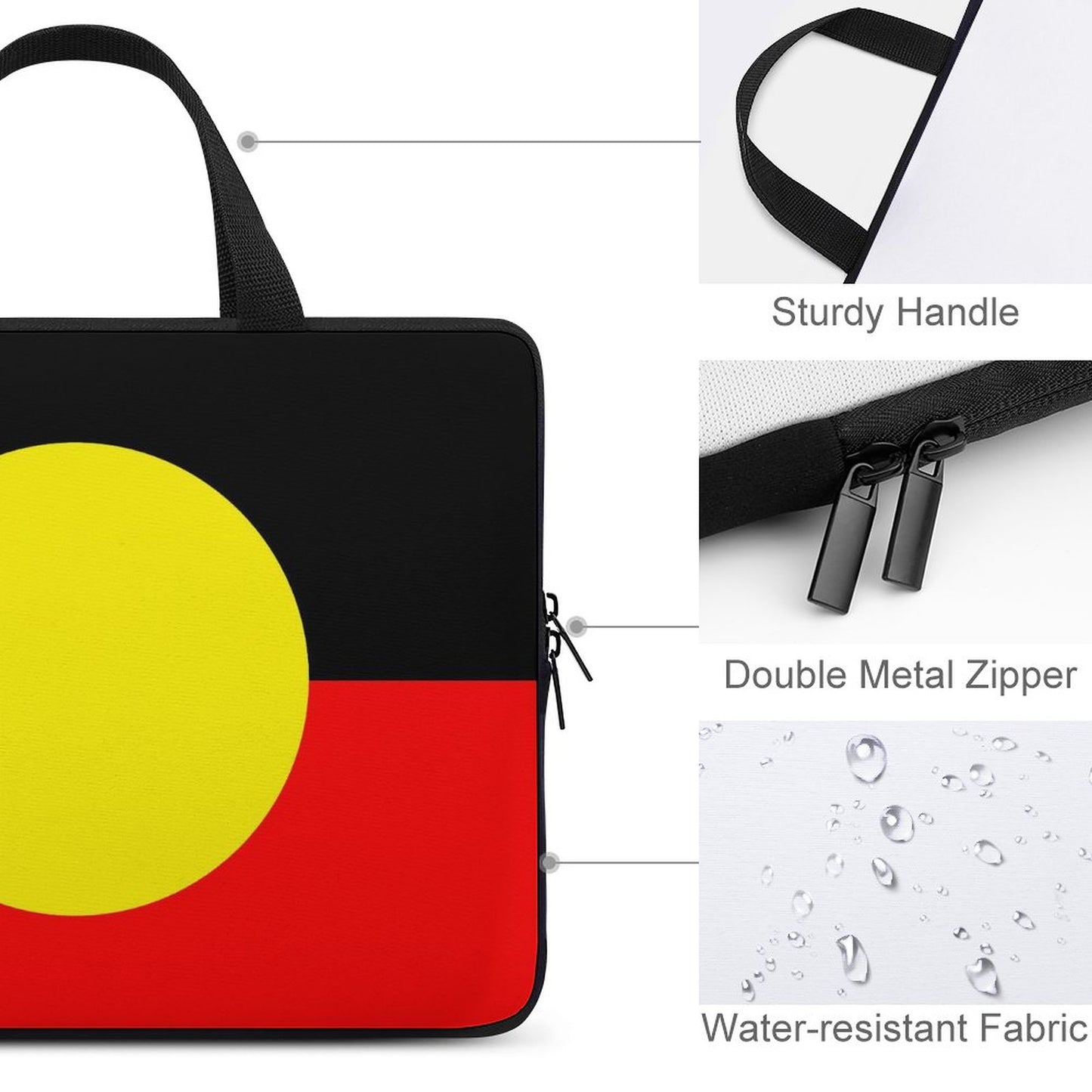 Aboriginal Flag on Laptop Case for Your Device