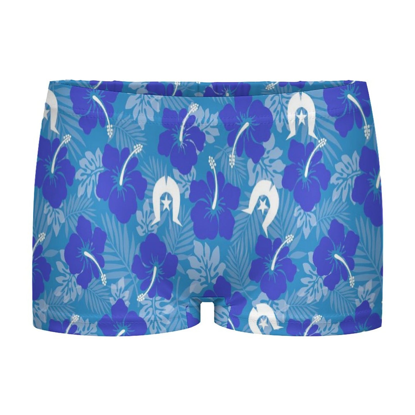 Hibiscus flowers with Dhari (Royal blue) on180gsm Women's Boxer Briefs