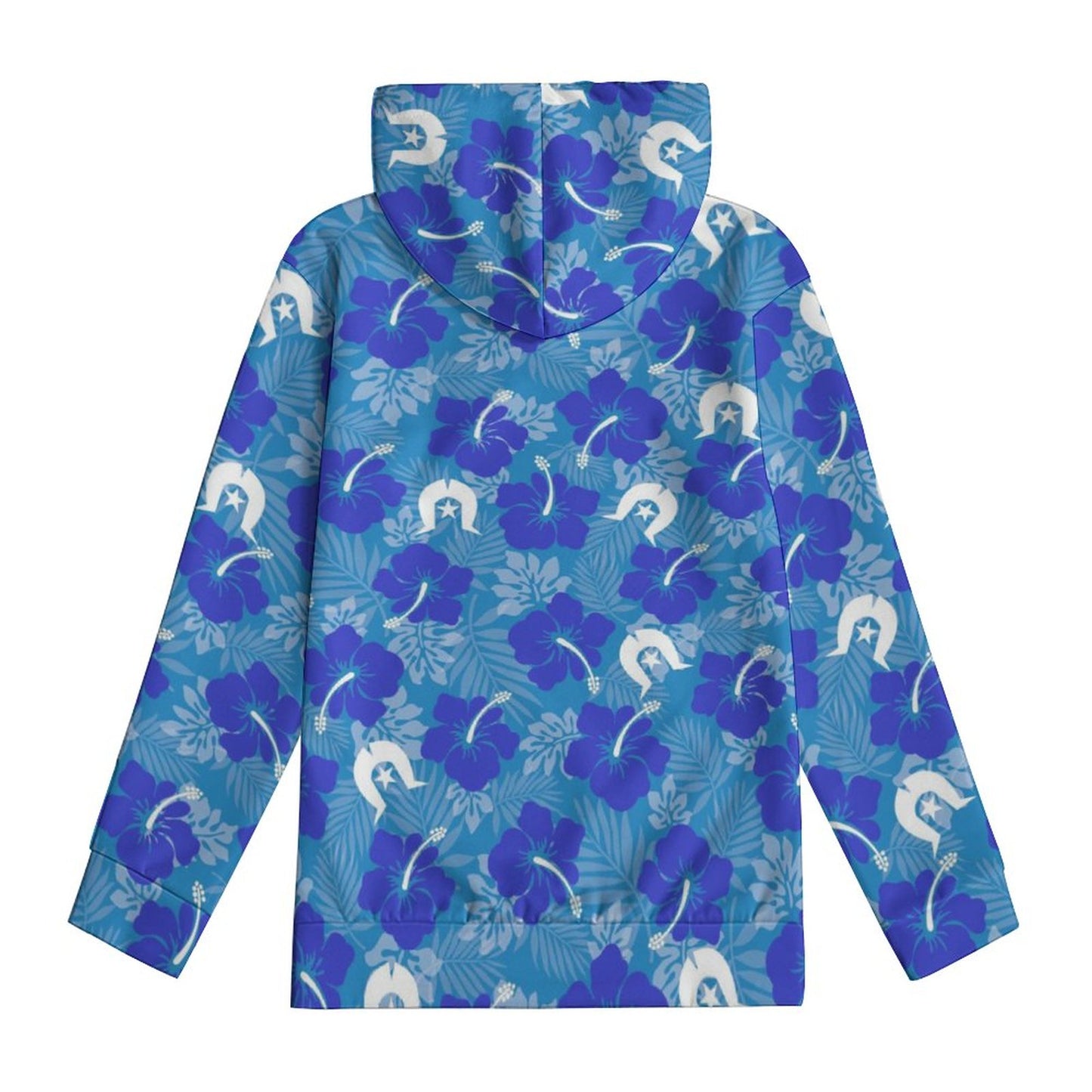 Hibiscus flowers with Dhari (Royal blue) on Youth's Hoodie