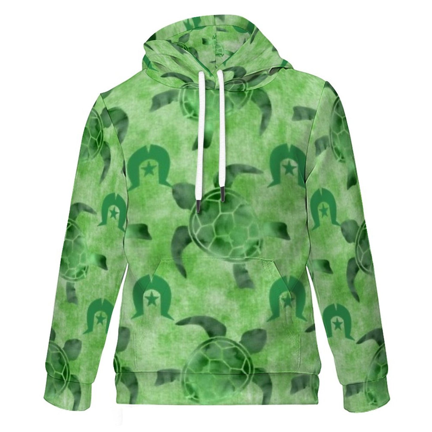 Green Turtle Pattern on Children's Hoodie
