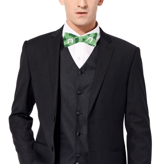 Hibiscus flowers with Dhari (Sea Grass Green) on Men's Bowtie