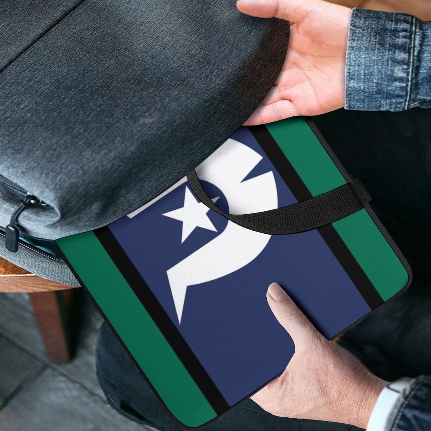Torres Strait Flag on Laptop Case for Your Device