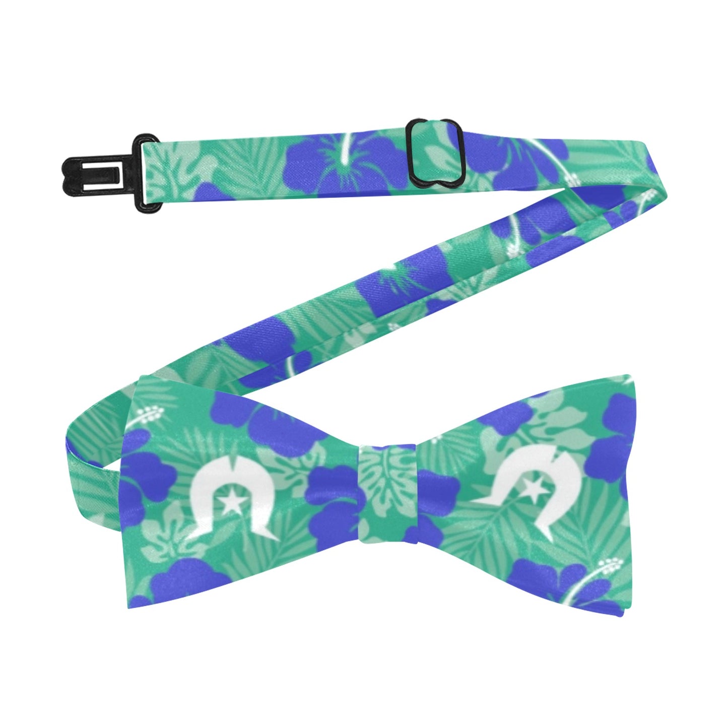 Royal Blue Hibiscus flowers with Dhari on Men's Bowtie