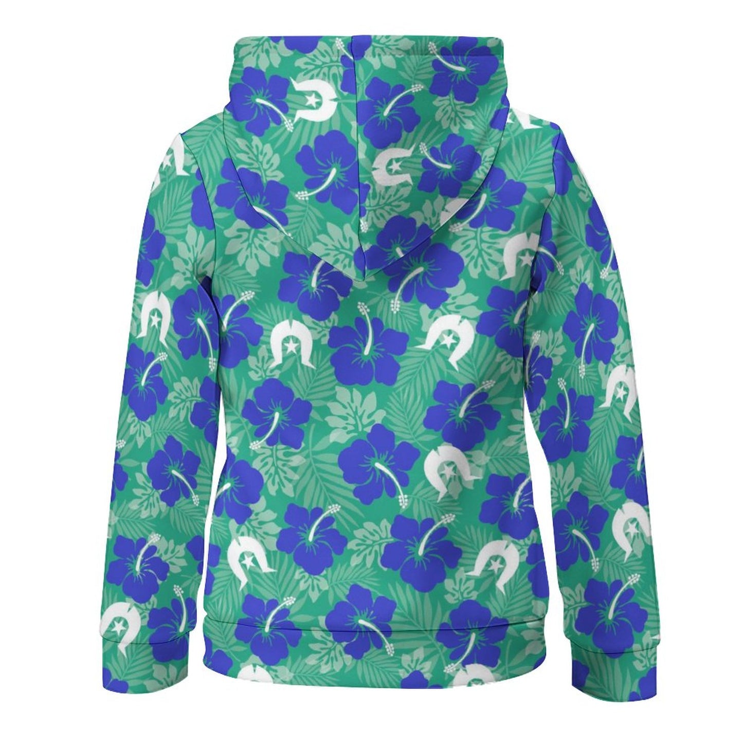 Royal Blue Hibiscus flowers with Dhari on Children's Hoodie