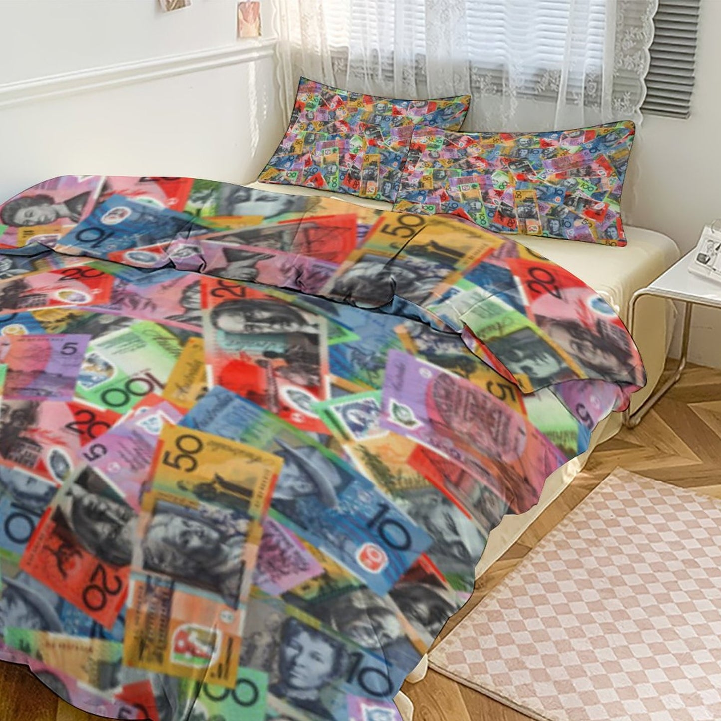Australian dollars on  3-Piece Bedding Set-86"×70"/ 218×177cm