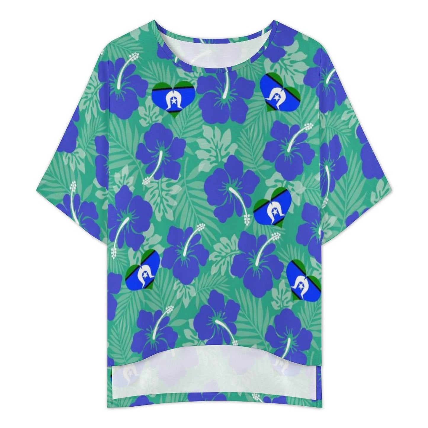 Hibiscus flowers with Torres Strait Heart Flag on Women's Mediterranean Style Set