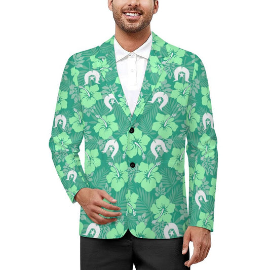 Hibiscus flowers with Dhari (Royal mint) on Men's Blazer