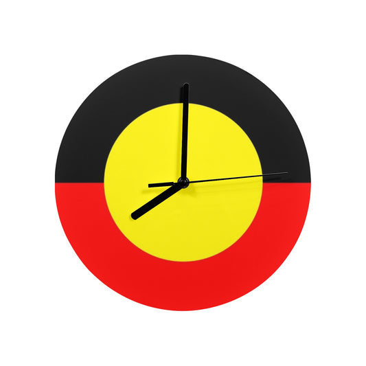 Aboriginal flag on Wall Clock