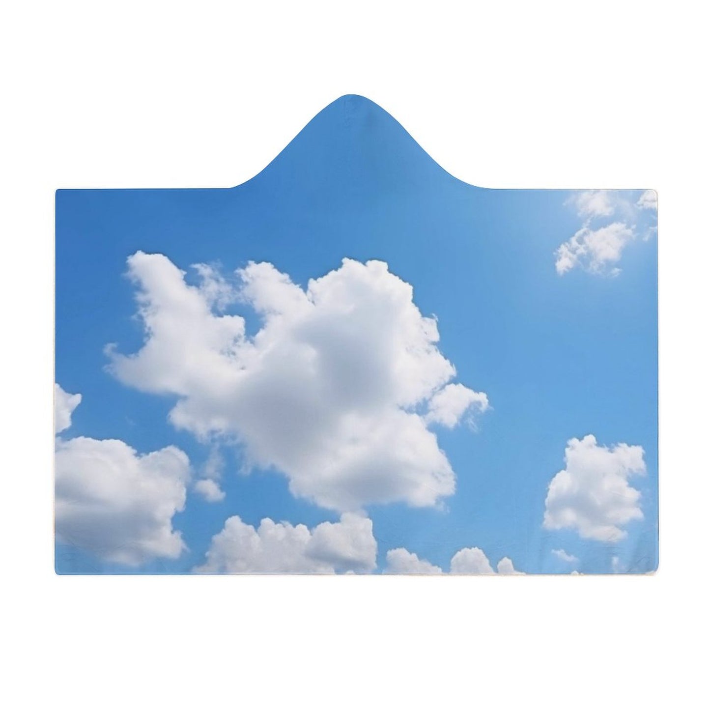 Clouds on Wrap Hooded Blanket-40"x50"/ 100x130cm