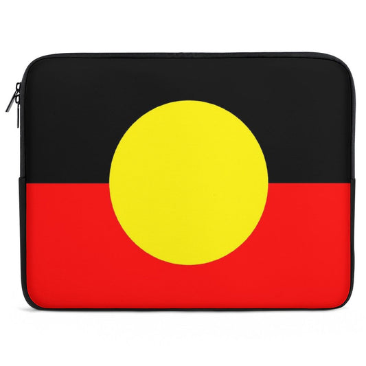 Aboriginal Flag on Laptop Case (1 Picture on 2 Sides)