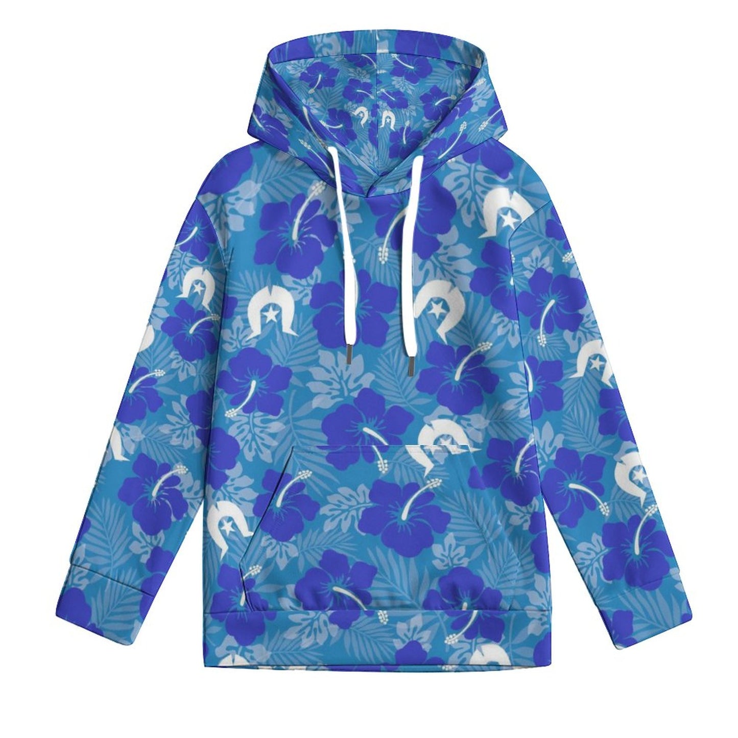 Hibiscus flowers with Dhari (Royal blue) on Children's Hoodie