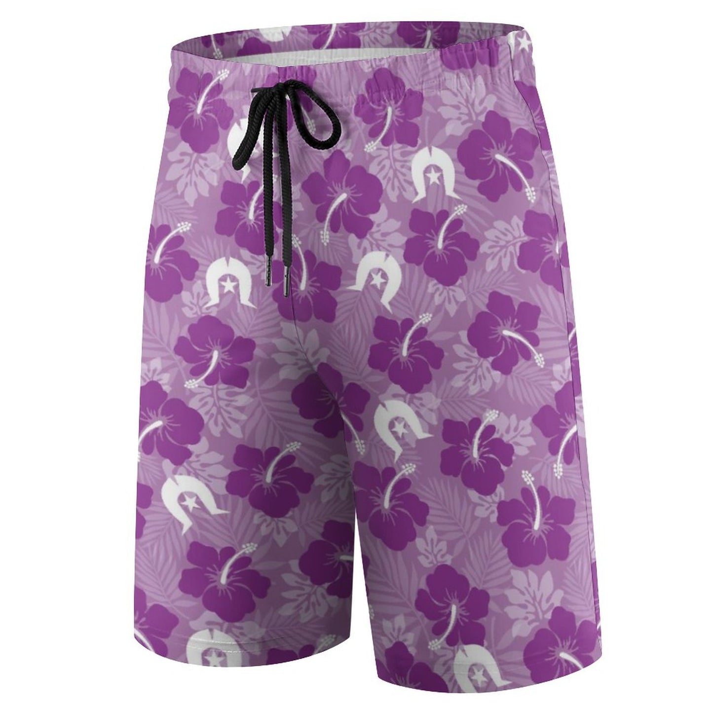 Hibiscus flowers with Dhari (Royal purple) on Kid's Beach Pants