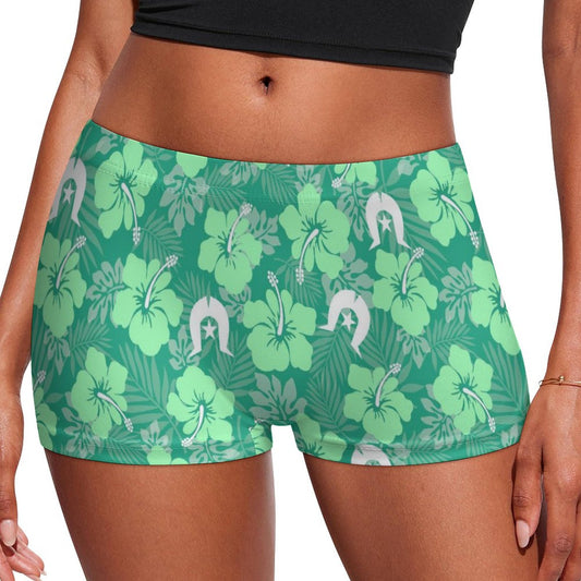 Hibiscus flowers with Dhari (Royal mint) on 180gsm Women's Boxer Briefs