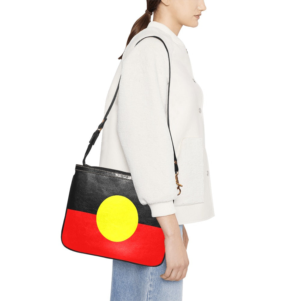 Aboriginal flag on on Small Shoulder Bag