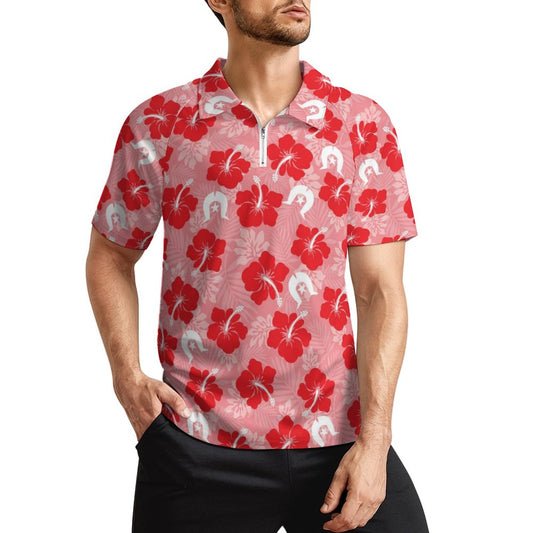 Hibiscus flowers with Dhari (Royal Pink) on Short Sleeved Sportswear Men's T Shirt