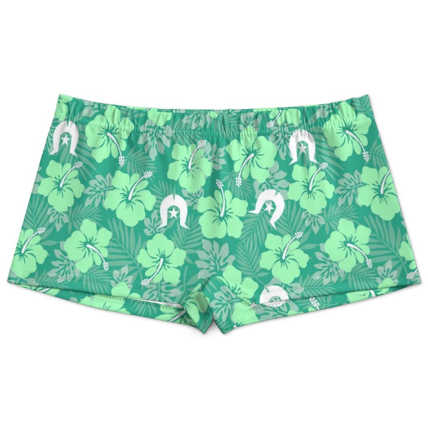 Hibiscus flowers with Dhari (Royal mint) on 180gsm Women's Boxer Briefs