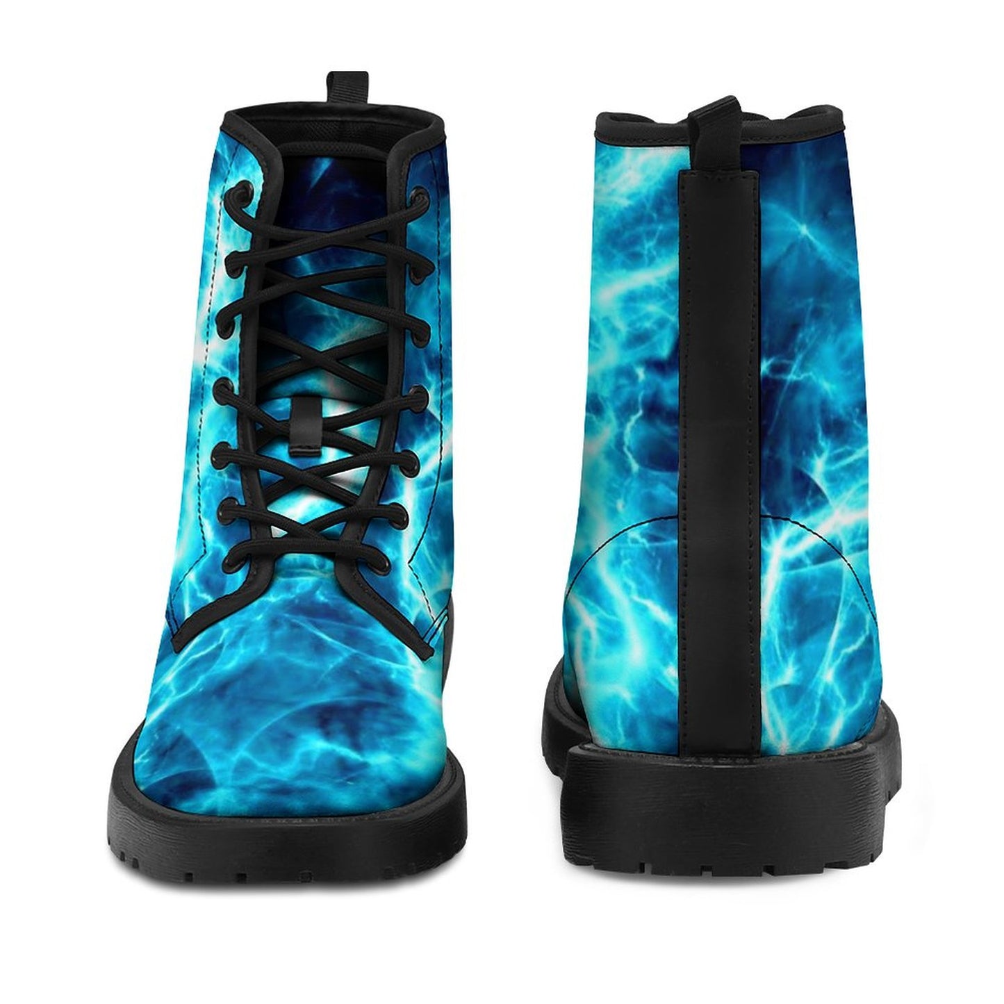 Lightning on Unisex Martin Boots