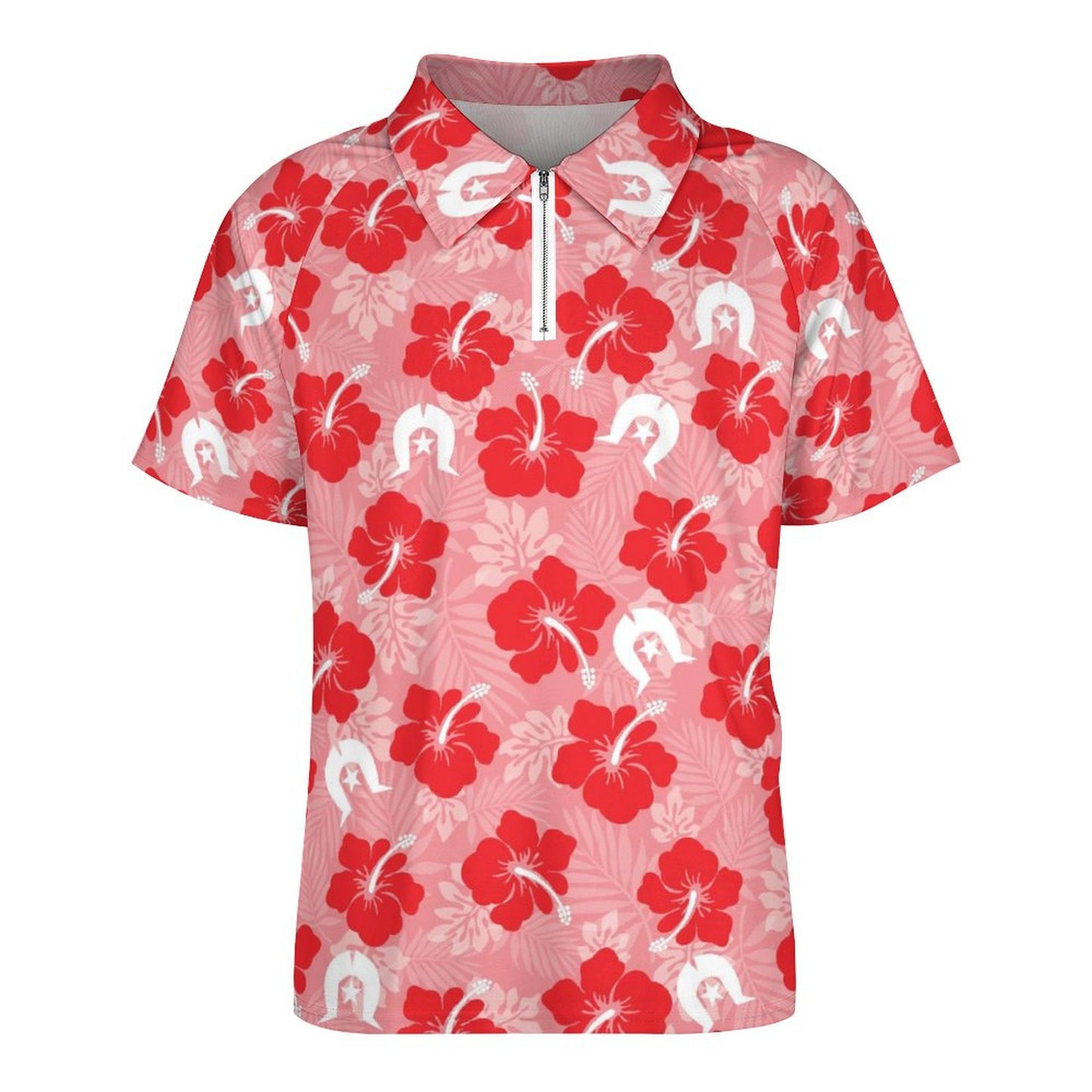Hibiscus flowers with Dhari (Royal Pink) on Short Sleeved Sportswear Men's T Shirt